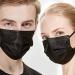 Black Disposable Face Masks - 3 Ply Layer | 10-Pack Protective Dust Cover for Office & Restaurant Use - Buy Online on SooperMarket.com