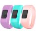 iBREK for Garmin Vivofit jr/jr 2/3 Bands, Silicon Stretchy Replacement Watch Bands for Kids Boys Girls Small Large(No Tracker) (3 Pack: Transparent Pink&Teal&Lavender, Small) 3 Pack: Transparent Pink&Teal&Lavender Small