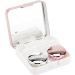 Akozon Lens Kutusu - Cute Pink Contact Lens Container Set with Mirror | Soft Travel Eye Care Storage Box - Buy Online on SooperMarket.com