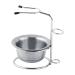 Dekaim Stainless Steel Shaving Brush Stand and Soap Dish Bowl for Manual Razor Shaving Brush Silver Shaving Bowl