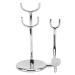 ZLXHDL Razor Stand Manual Shaving Brush Soap Dish Stand Electroplated Metal Razor Stand.