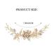 Bridal Flower Hair Vine Headpiece with Pearls - Gorais Bride Wedding Hair Accessories (B-Gold) - Buy Online on SooperMarket.com