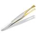 Zuppinzette tweezers from Solingen Made in Germany Eybrow tweezers for facial care for plucking eyebrows whiskers or small hairs for women and men (straight / gilded) straight / gilded