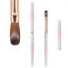 Kolinsky Acrylic Nail Brush Size 12- Nail Brushes for Acrylic Application - Acrylic Powder Brush for Nail Art - Nail Acrylic Brush for Professional Manicure DIY Home Salon (12#) 12# Pink and White
