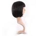 MapofBeauty 12 Fashion Lady Short Straight Bob Wig with Flat Bangs - Natural Black - Buy Online on SooperMarket.com