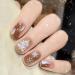 Brishow Christmas Glitter Snow Press-On False Nails - 24pcs Short Ballerina Acrylic Fake Nails for Women and Girls - Buy Online on SooperMarket.com