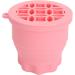 Makeup Brush Cleaner Cup Portable Silicone Scrubber Bowl Efficient Cleaning Drying Rack (Pink) - Buy Online on SooperMarket.com