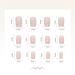 24PCS Glossy French Tip Press-On Acrylic Nails Set - Nude Pink Short Coffin Style with Glue | Full Cover Stick-On False Nails for Women and Girls - Buy Online on SooperMarket.com