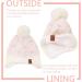 XIAOHAWANG Knitted Baby Hat with Pompom | Winter Warm Beanie for Toddler Kids | Fleece Lining | 2-4 Years | White Hat+Scarf - Buy Online on SooperMarket.com