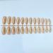 Timmoko Long Square Fake Nails - Exquisite Gold Foil Stripes Design - 24pcs - Buy Online on SooperMarket.com