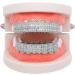 Dentures Gold Plated Brass Hip Hop Denture Set Tooth Decorative Bracket for Festivals(silver) - Buy Online on SooperMarket.com