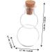 Zerodeko Glass Jar 3pcs Wishing Bottle Glass Wooden Accessories Bed Room Decor Transparent 3.8X2.cm - Buy Online on SooperMarket.com