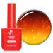 Lavender Violets 15ml Gel Nail Polish Yellow to Dark Orange 3 Colours Changing Mood Temperature Irregular Sequins Autumn/Winter UV LED Soak Off Manicure Pedicure A0701 Colour Change-Devil Sequin