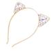 AWAYTR Crystal Cat Ears Hair Hoop Headband - Floral Hair Accessories for Women and Girls | Perfect Christmas Gift - Buy Online on SooperMarket.com