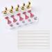 2 Set Nail Stand for Press on 96 Pieces White Reusable Adhesive Putty Magnetic DIY Fake Nails Crystal Holder Training Display Stands for Nail Art Kit Accessories (Gold + Pink)