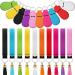 30 Pieces Lipstick Holder Keychain Lipstick Holder Keychain Lipstick Holder Keychain Wristlet Keychain Clip-on Sleeve Lipstick Pouch and Colored Tassel Pendants for Women Travelling