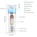 FATUXZ Handy Nano Mist Sprayer with Skin Analyzer Moisture Tester - Portable Facial Atomizer for Eyelash Extensions - Large Capacity Face Moisturizer for Hydration - Refreshing White - Buy Online on SooperMarket.com