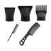 1Set/5Pcs Black Hair Dryer Accessories Kits Hair Dryer Nozzle Hair Dryer Diffuser Blow Flat Hair Drying Nozzle Narrow Concentrator Replacement Hair Comb Non-Universal for Diameter 4.0cm-4.8cm