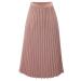 Sanahy Womens Pleated Midi Skirt High Waist Swing Boho Pleated Skirt Solid Stylish Casual Chiffon Elastic A-line Long Skirts XL Pink