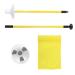 SPYMINNPOO Practice Golf Hole Pole, Golf Cup and Flag Golf Flagstick Detachable 2 Section Golf Flag and Cup Putting Green yellow