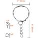 Paxcoo 100Pcs Keychain Rings with Chain and Screw Eye Pins Bulk - Silver Craft Supplies - Buy Online on SooperMarket.com