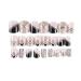 Dajidafu 1 Set No Glue Nails Medium Length Files Square Style Matte Stick Full Cover Art Decals Beauty Tool DIY Decorations Five