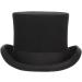 GEMVIE Men's 100% Wool Top Hat Satin Lined - Black Dress Hat 7 5/8 - Buy Online on SooperMarket.com