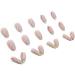 Rainbow Glitter Almond Short False Nails Set | 24 pcs French Press On | Multi Colour Fake Nails with Nail Glue | Pastel Oval Medium Stick On Nails for Women - Buy Online on SooperMarket.com