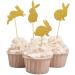 8 Pcs 4 Types Bunny Cupcake Toppers Rabbit Cake Toppers Birthday Party Easter Cake Decoration (Golden) LM - Buy Online on SooperMarket.com