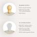 FRIGG Daisy Natural Rubber Baby Pacifier 2-Pack - Rose Gold/Honey Gold | BPA-Free | Made in Denmark | 0-6 Months - Buy Online on SooperMarket.com