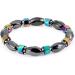 Adjustable Bracelet Beads Magnetic Hematite Bracelet Health Care Bangle for Men Women - Buy Online on SooperMarket.com