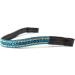 Equipride Horse Headband with Rhinestones - Stylish Turquoise Brown Leather | International Shipping - Buy Online on SooperMarket.com