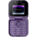 JHIALG Mini Flip Mobile Phone - FM Radio Voice Blacklist Vibration 2SIM for Elderly - Compact Foldable Design in Purple - Buy Online on SooperMarket.com