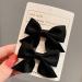 Black Bowknot Hair Clips for Girls - Set of 2 Cute Hair Accessories for Kids - Buy Online on SooperMarket.com