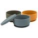 Tiny Dining - Baby Silicone Suction Bowl Set with Lids - Multicolour - 3pc
