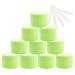 Tianzd 12 pieces Small 30 ml of green plastic empty cream can with lid 30 g empty socket screw box plastic box plastic box sheet metal boxes cosmetic container 5 pieces spatula green 30ml