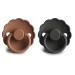 FRIGG Daisy Natural Rubber Baby Pacifier 2-Pack | BPA-Free | Made in Denmark | Graphite/Peach Bronze 0-6 Months - Buy Online on SooperMarket.com