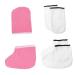 PLAFOPE 4 Pairs Hand and Foot Mask Hand & Foot Mask Moisture Gloves for Dry Hand Paraffin Wax Mitts Skin Care Glove Paraffin Mittens Cracked Hands Kit Shower Glove Heat Preservation Glove
