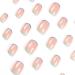 Simple French Blue Green Edge Nail Press on Nails Short Square Glossy False Nail Daily Manicure 24 Pcs 16 - Buy Online on SooperMarket.com