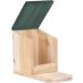 vidaXL 4x Firwood Squirrel Houses Garden Forest Wild Animals Wooden Holder Squirrel Peanut Butter Feeder Food House Feeding Station Box - Buy Online on SooperMarket.com