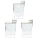 Cabilock 3pcs laundry storage box Travel Holder laundry storage canister laundry bottle dispenser lotion bottle glass containers Sub Bottle Organizer the pet food 23.5X12.5CMx3pcs Transparentx3pcs