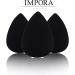 Impora London Beauty Makeup Blender Trio Set - Original Teardrop/Egg Shape, Vegan & Latex Free - For Liquid, Concealer, and Cream Makeup - 3 Black Sponges - Buy Online on SooperMarket.com