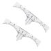 Baluue 10pcs Set Eyebrow Stencil Microblading Eyebrow Ruler Brow Ruler Sticker Eyebrow Template White