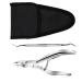 1 Set Manicure 2-piece Set Pedicure Clippers Pedicure Cuticle Cuticle Shaver Dead Skin Scissor Pedicure Nail Trimmer Nail Tool 2 Piece Set Household Stainless Steel