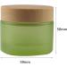 Tianzd 6 Pieces Empty 50ml Green Glass Cream Cans with Lid | Cosmetic Storage & Spatula Set | Ideal for Skin Care & Beauty Products - Buy Online on SooperMarket.com