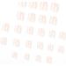 24pcs White Heart Square False Nails - Short Press on Nails for Women & Girls | Removable Glue-on Fake Nails - Nail Art Accessories - Buy Online on SooperMarket.com