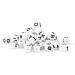 104PCS Square Silicone Alphabet Beads 12MM for DIY Jewelry Making | Weekjoey - Buy Online on SooperMarket.com