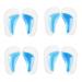 BEHAHAI 4 Pairs Gel Arch Support Insoles Silicone Orthopedic Flat Feet Orthotic Arch Support Insoles Plantar Fasciitis Shoe Arch Support Gel High Heel Inserts Cushion Pads for Women Men (Blue)