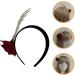 IMIKEYA Halloween Headband Red Rose Skull Headband Day Of The Dead Flowers Hairband with Skeleton Hand Zombie Bridal Cosplay Costume Hair Accessories - Buy Online on SooperMarket.com