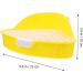 BELLIFFY Box Rabbit Toilet Ferret Litter Sand Bath for Hamsters Dwarf Hamster Toilet Bunny Potty Rat Plastic 25X19X10CM Yellow - Buy Online on SooperMarket.com